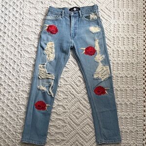 Nasty Gal After Party Rose Above It Women's Jeans Size 27 Levi's Collab
